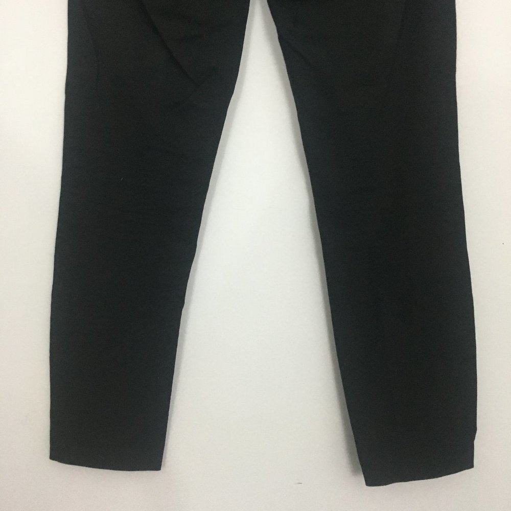Madewell Womens 2 Black Reade Cotton Blend Flat Front Skinny Low Rise Pants - Picture 2 of 9